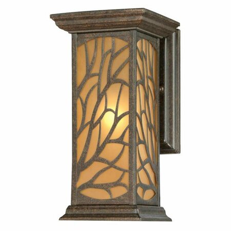 BRILLIANTBULB One-Light Outdoor Wall Lantern Victorian Bronze with Frosted Glass, Amber BR2689957